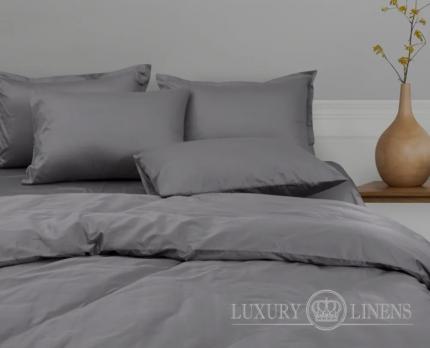 Постільна білизна LUXURY LINENS Cecilia  LIGHT GRAY 100%єгипетська бавовна