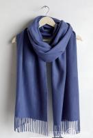 Шарф SAFALANO CASHMERE темно синій 50х200