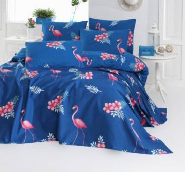 Покривало-піке Lotus Home Perfect Flamingo блакитне