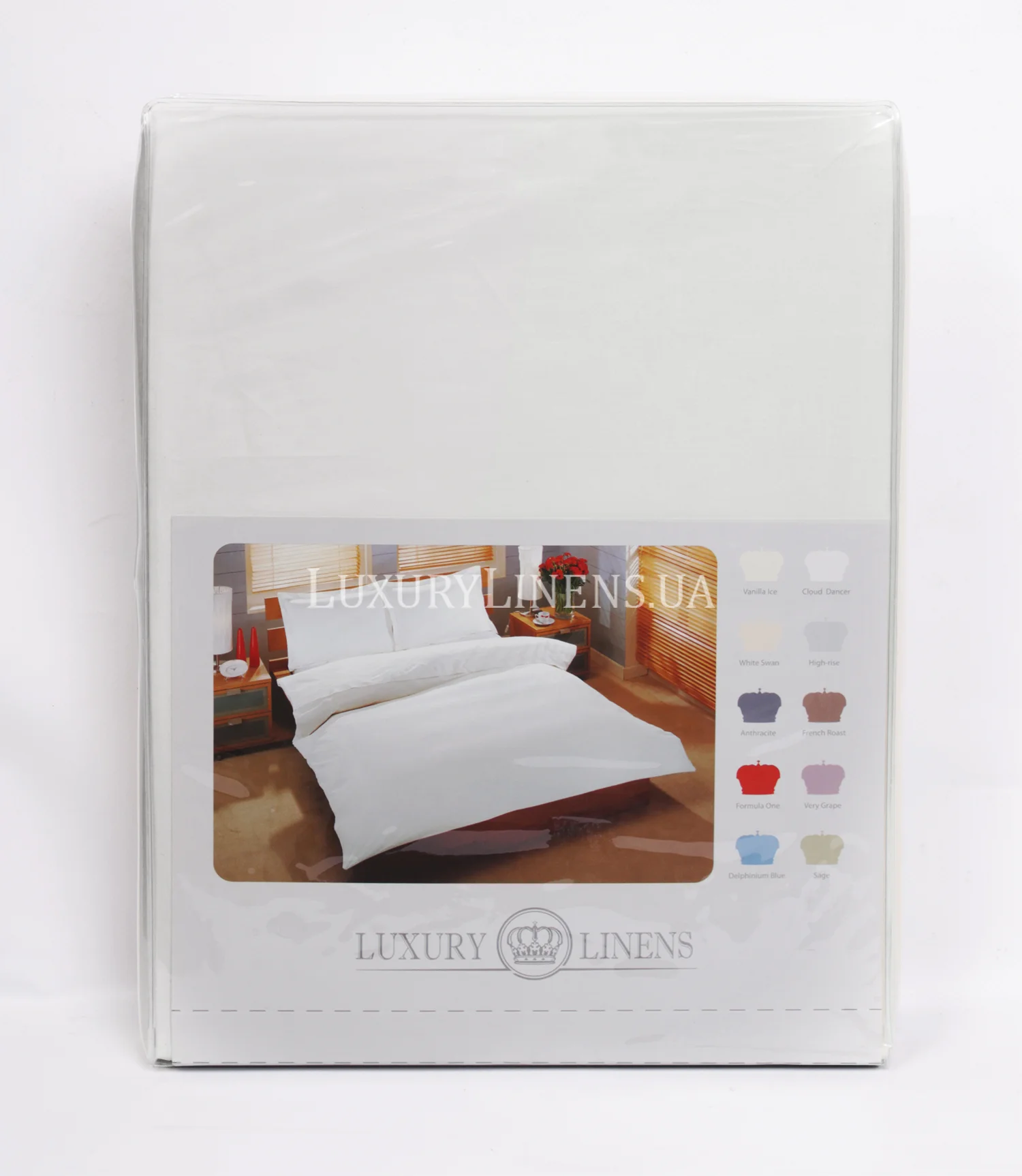 Простирадло LUXURY LINENS Freedom 220x235 WHITE бавовна