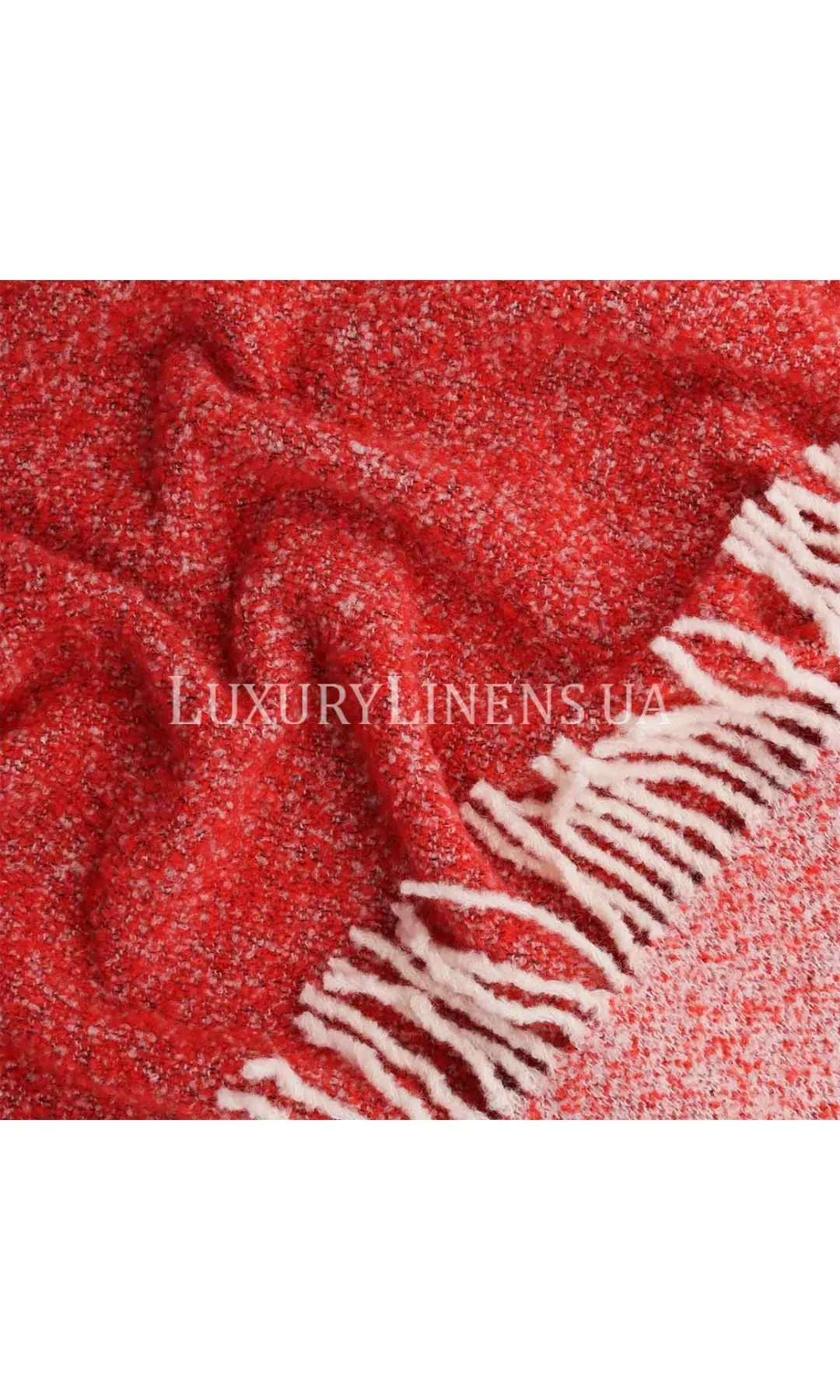 Плед букле Lanavitta "Портал" 140х200 біло-кораловий