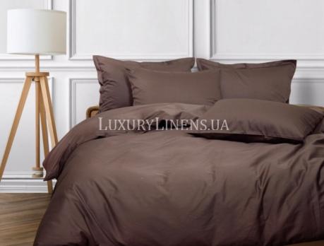 Комплект постільної білизни LUXURY LINENS Cecilia Dark chocolate 100% єгипетська бавовна