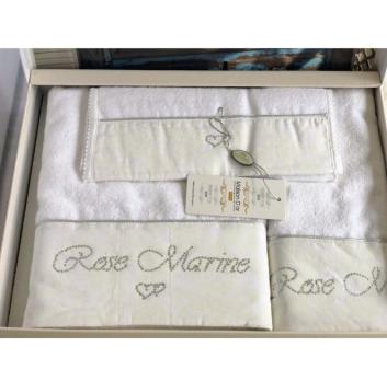Набір рушників Maison D'or Rose Marine White бамбукові 30-50 см, 50-100 см, 85-150 см білий