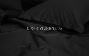 Постільна білизна LUXURY LINENS Premium 2 200*220/260*270/50*70-4 BLACK 100% єгипетська бавовна