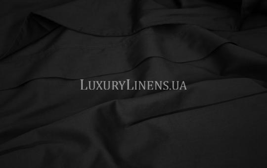 Постільна білизна LUXURY LINENS Premium 2 200*220/260*270/50*70-4 BLACK 100% єгипетська бавовна