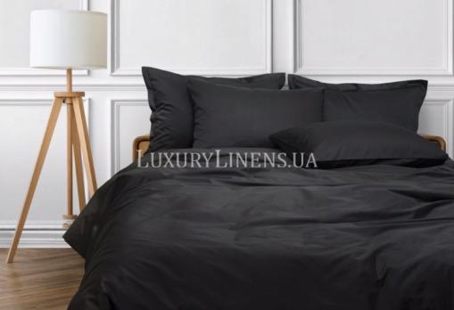 Постільна білизна LUXURY LINENS Premium 2 200*220/260*270/50*70-4 BLACK 100% єгипетська бавовна