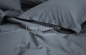 Постільна білизна LUXURY LINENS Premium 160*220/2шт260*270/50*70-4 DARK GREY 100% єгипетська бавовна