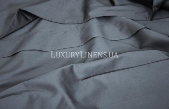 Постільна білизна LUXURY LINENS Premium 160*220/2шт260*270/50*70-4 DARK GREY 100% єгипетська бавовна