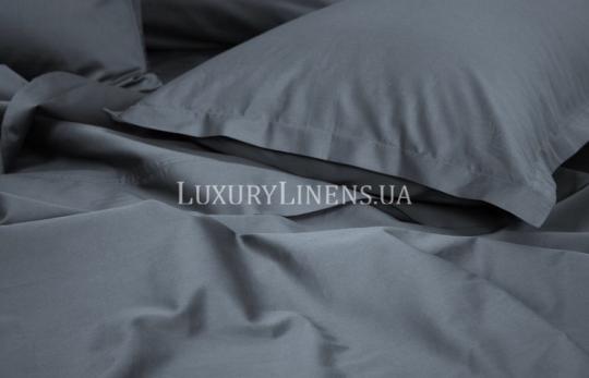 Постільна білизна LUXURY LINENS Premium 160*220/2шт260*270/50*70-4 DARK GREY 100% єгипетська бавовна