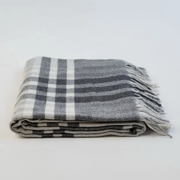 Плед Lanavitta Wool Mix 140х200 Клітинка Сірий