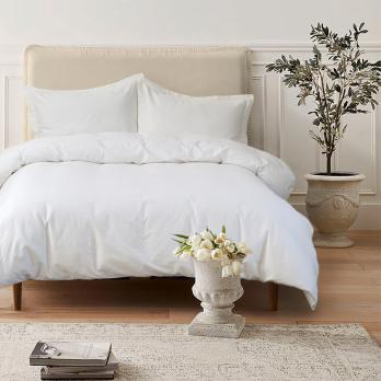 Постільна білизна сатин Lotus Home - White Collection Classic білий євро