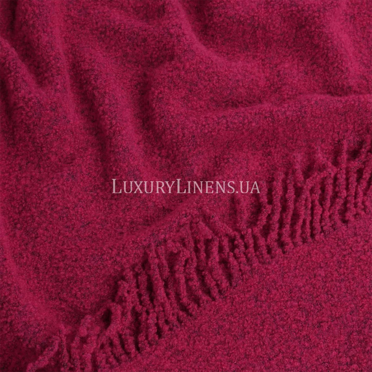 Плед LANAVITTA ПРЕМИУМ 140*200 фуксия 80%шерсть/20%ПАН