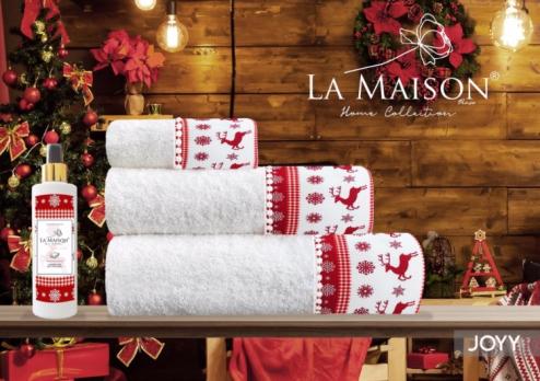 Подарунковий новорічний набір рушників La Maison з ароматом Joy (3 шт)
