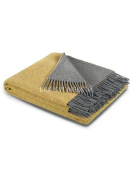 Плед BIEDERLACK Plaid 490 GR 130x170 OCKER-GRAU 80%вовна/20%кашемір