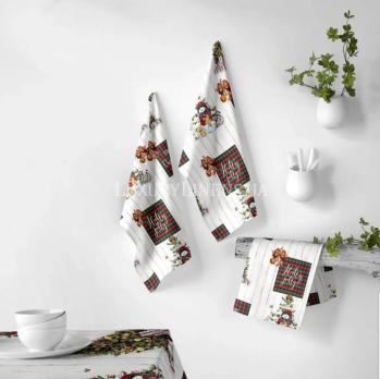 Набір рушників для кухні NAF NAF Holly Jolly 50x70-2 50-UNICO 100% бабовна