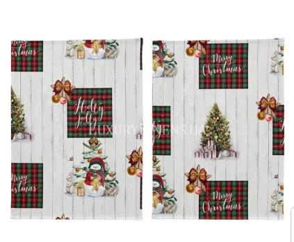 Набір рушників для кухні NAF NAF Holly Jolly 50x70-2 50-UNICO 100% бабовна