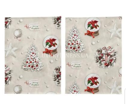 Набір рушників для кухні NAF NAF Xmas Days 50x70-2 50-UNICO 100% бабовна