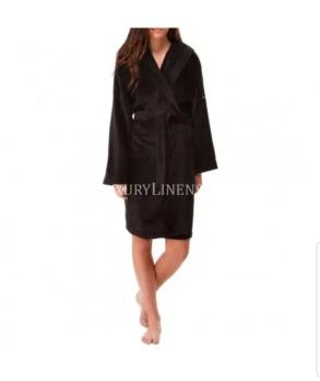 Халат махровий NAF NAF BATHROBES 380 GR S/М 08-BLACK 100% бавовна