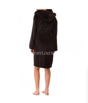 Халат махровий NAF NAF BATHROBES 380 GR S/М 08-BLACK 100% бавовна