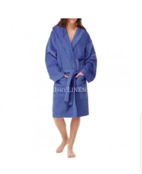 Халат махровий NAF NAF BATHROBES 380 GR S/М 13-OCEAN BLUE 100% бавовна