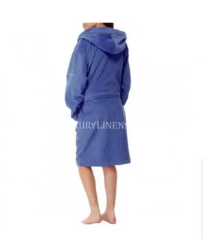 Халат махровий NAF NAF BATHROBES 380 GR S/М 13-OCEAN BLUE 100% бавовна
