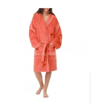Халат махровий NAF NAF BATHROBES 380 GR S/М 32-CORAL 100% бавовна