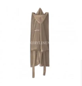 Халат махровий NAF NAF BATHROBES 380 GR M/L 45-BROWN 100% бавовна