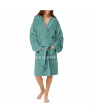 Халат махровий NAF NAF BATHROBES 380 GR S/М 53-AQUAMARINE 100% бавовна