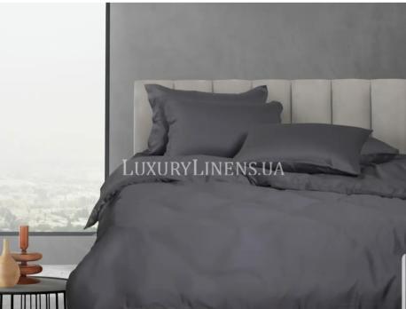 Комплект постільної білизни LUXURY LINENS Cecilia Tencel DARK GRAY 100% тенсел