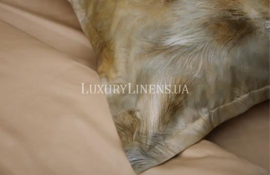Постільна білизна LUXURY LINENS Plumas BEIGE 100% єгипетська бавовна 500ТС