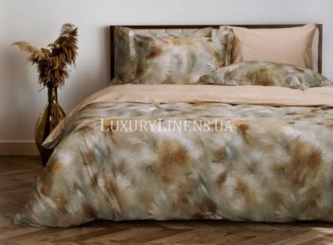 Постільна білизна LUXURY LINENS Plumas BEIGE 100% єгипетська бавовна 500ТС