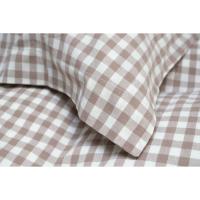Постільна білизна Lotus Home - Checked Gingham кава євро