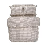 Постільна білизна Lotus Home - Checked Gingham кава євро