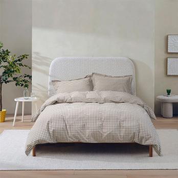 Постільна білизна Lotus Home - Checked Gingham кава євро