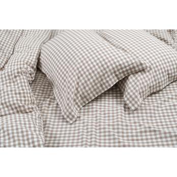 Постільна білизна Lotus Home - Checked Gingham кава євро