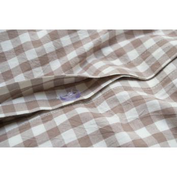 Постільна білизна Lotus Home - Checked Gingham кава євро