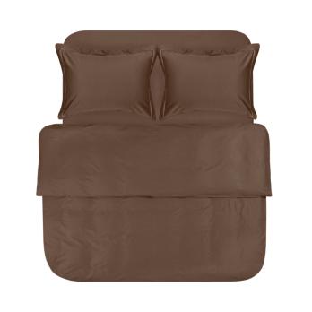 Постільна білизна сатин premium Lotus Home - Dakota Modern шоколадний