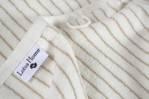 Рушник махровий Готель Premium Microcotton Stripe Ecru-Kahve Lotus Home