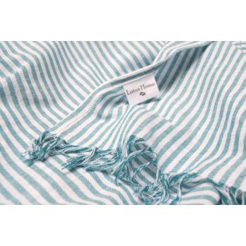Рушник Lotus Home Pestemal - Argosa stripe 85*175 emerald смарагдовий