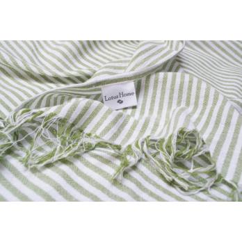 Рушник Lotus Home Pestemal - Argosa stripe 85*175 green зелений