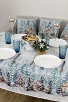 Новорічна гобеленова скатертина Казкові гноми