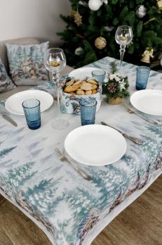 Новорічна гобеленова скатертина Казкові гноми