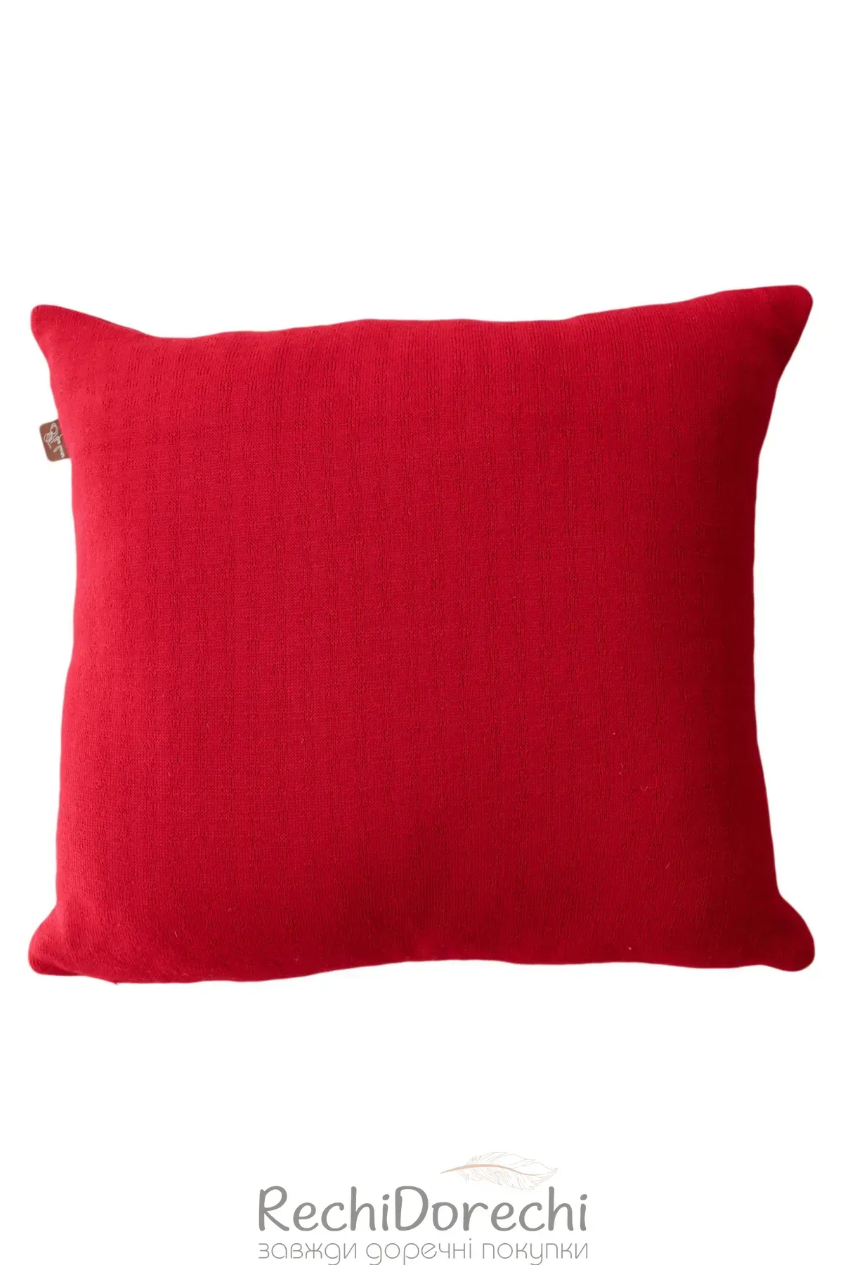 Наволочка декоративна в'язана Олень з шарфом 45х45см