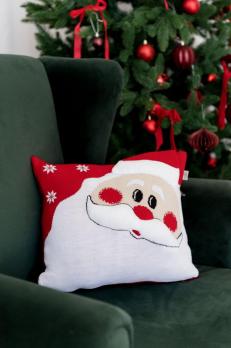 Подушка декоративна в'язана Святий Миколай