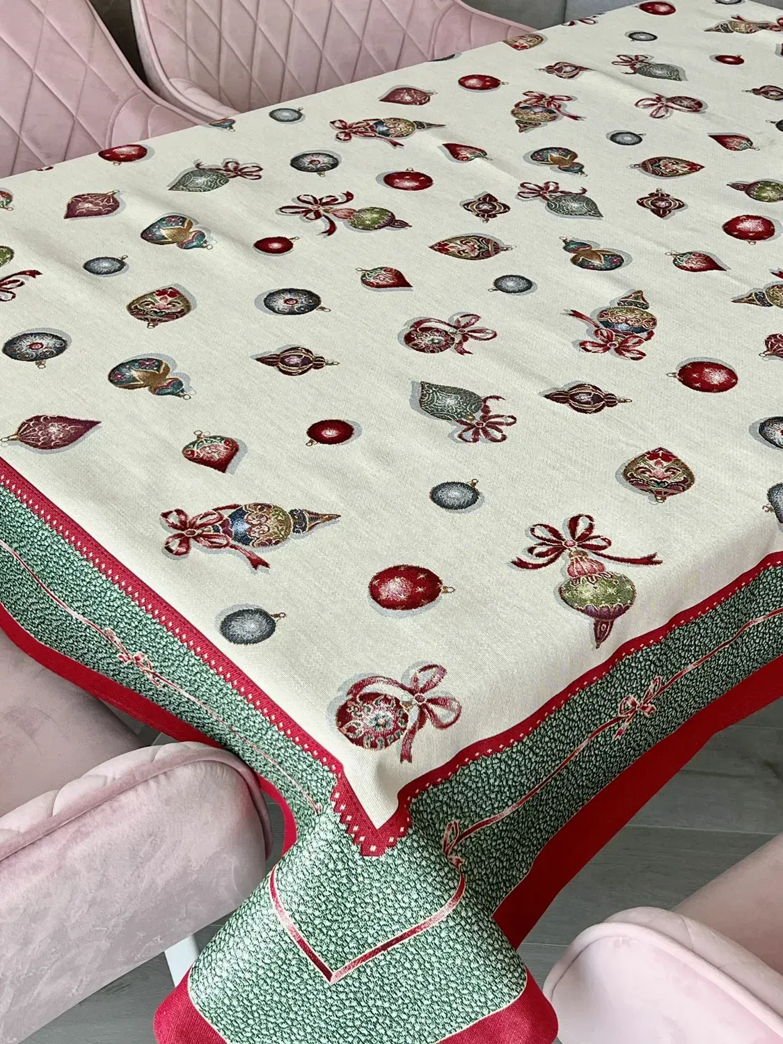 Скатертина гобеленова RUNNER336V Ялинкові прикраси Limaso