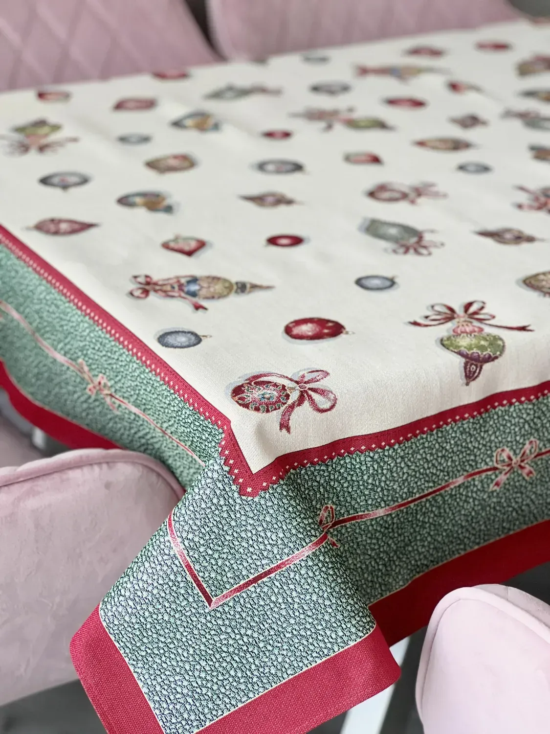 Скатертина гобеленова RUNNER336V Ялинкові прикраси Limaso