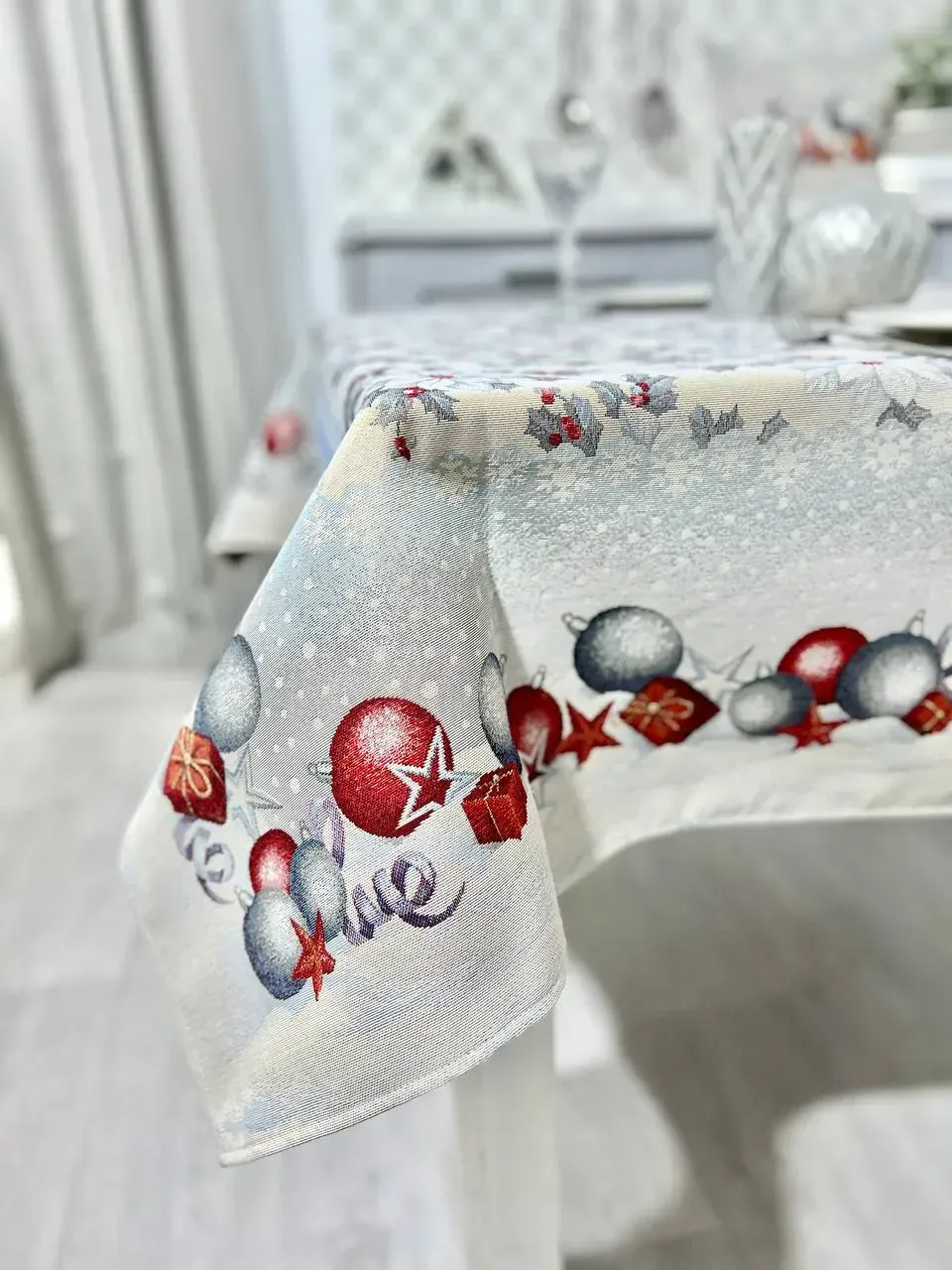 Скатертина гобеленова RUNNER904 Квітчасте Різдво Limaso