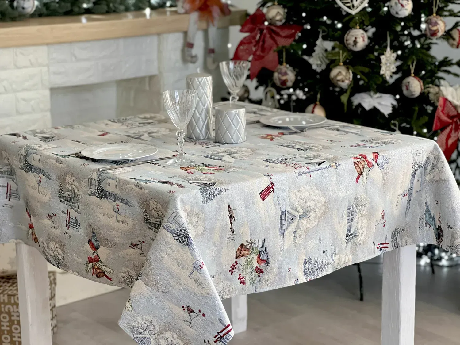Скатертина гобеленова EDEN1254 Снігова Казка Limaso