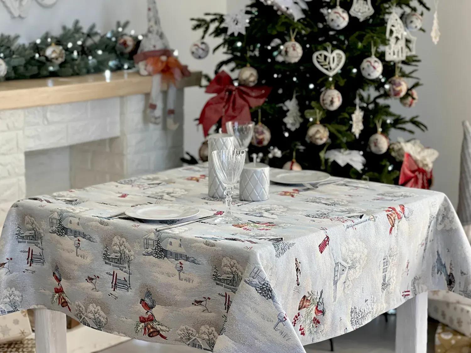 Скатертина гобеленова EDEN1254 Снігова Казка Limaso