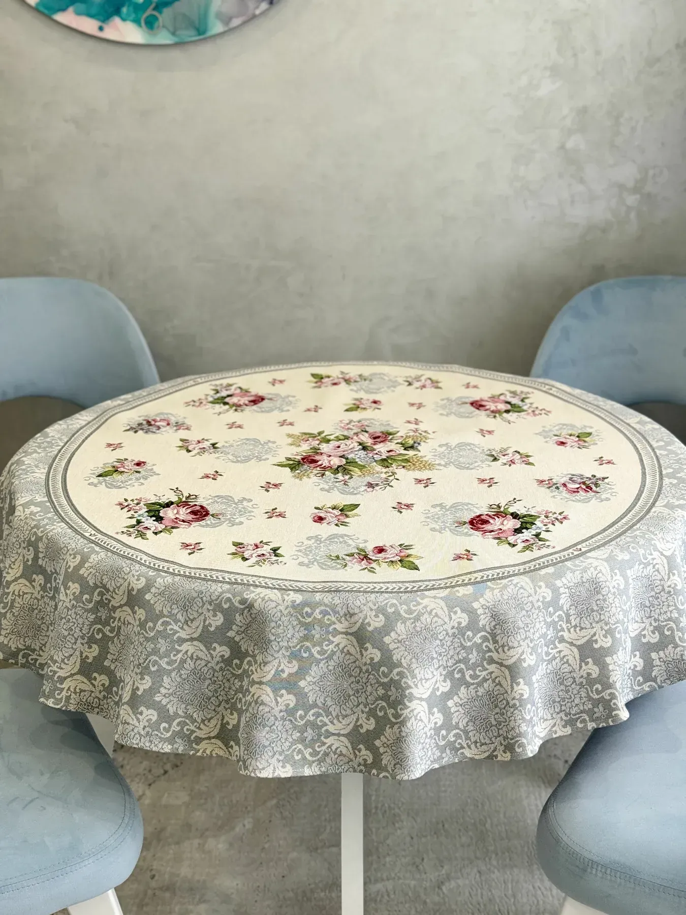 Скатертина гобеленова ROUND386GR Limaso